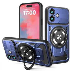 Θήκη Κινητού Defender Armor Case Αντικραδασμική ( Armor - Shockproof ) με ενσωματωμένη Magsafe βάση-δαχτυλίδι για APPLE IPHONE 17 ΣΚΟΥΡΟ ΜΠΛΕ