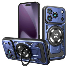 Θήκη Κινητού Defender Armor Case Αντικραδασμική ( Armor - Shockproof ) με ενσωματωμένη Magsafe βάση-δαχτυλίδι για APPLE IPHONE 17 PRO ΣΚΟΥΡΟ ΜΠΛΕ